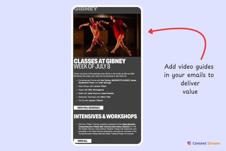 use videos in your fitness email marketing campaigns to provide value