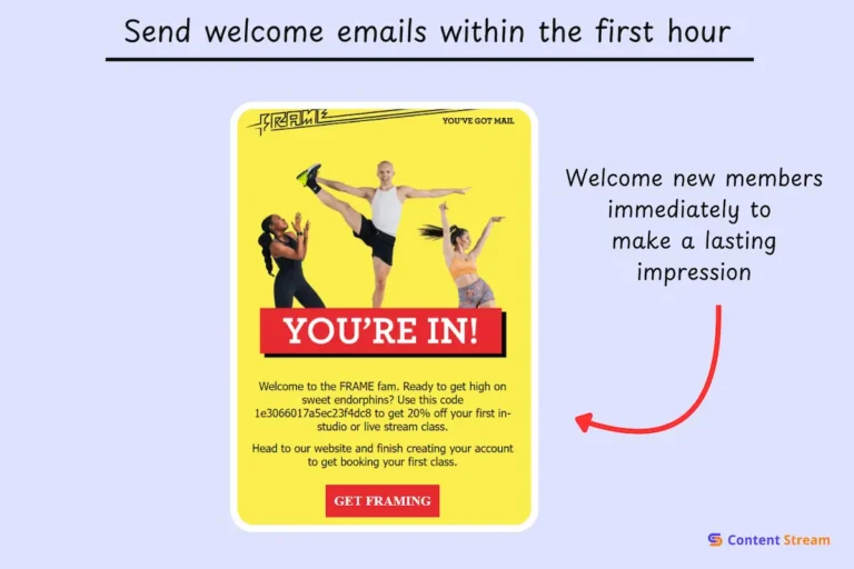 gym email template for welcoming new members immediately