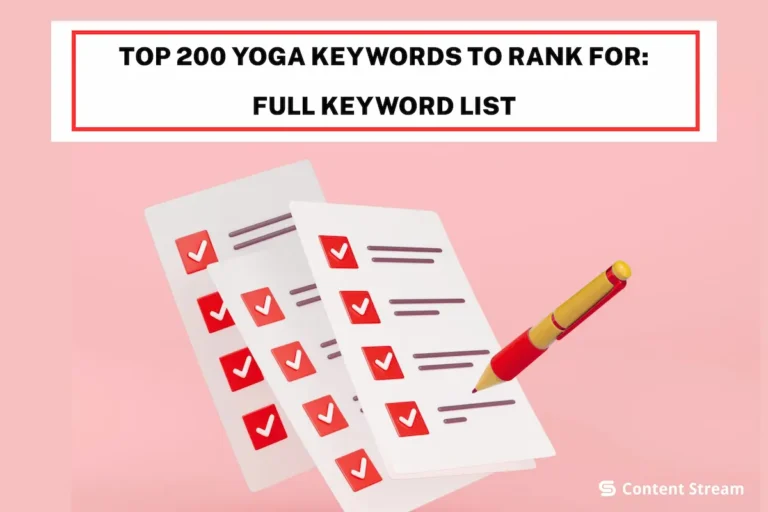 easy keywords for yoga studio to rank for