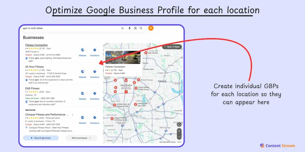 Optimize Google Business Profile for each location