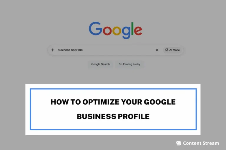Optimize your google business profile